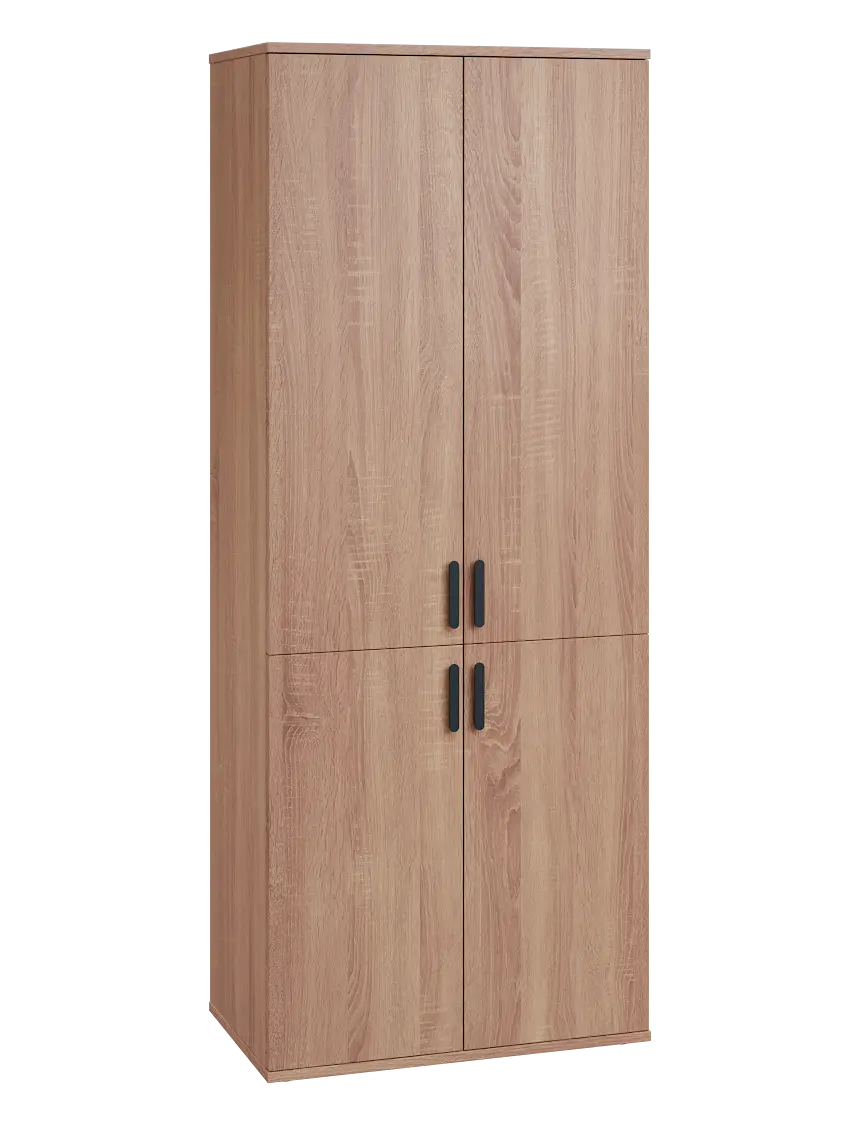 LN 5 - 74D kancelářská skříň, 4-dveřová, 1822x720x400, dub bardolino